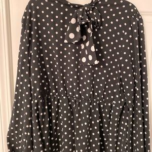 SHEIN peplum top with bow.